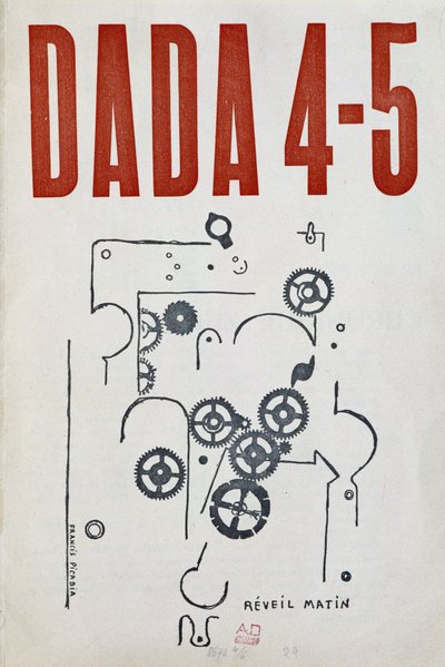 2e Cover van "Dada 4-5" door Picabia (1879-1953), literaire en artistieke collectie, juli 1917. door Francis Picabia