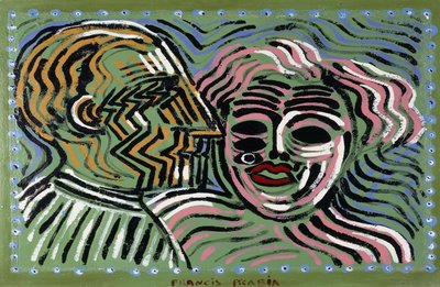 Koppel aan het profiel van Marcel Duchamp door Francis Picabia