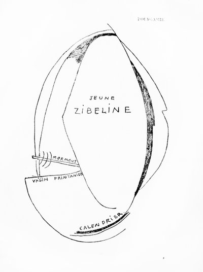 Poemes et Dessins de la Fille nee sans Mere, nr.15, uitgegeven door Imprimeries Reunies, Lausanne door Francis Picabia