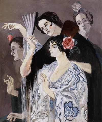Spaanse vrouwen; Femmes Espagnoles, ca. 1924-25 (gouache op board) door Francis Picabia