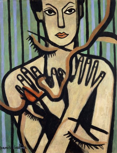 Tien vingers; Les dix Doigts, ca.1929-1931 (olieverf op paneel) door Francis Picabia