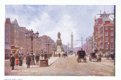 Sackville Street, Dublin, uit Peeps at Many Lands: Ierland gepubliceerd door Adams & Charles, 1909 door Francis S. Walker