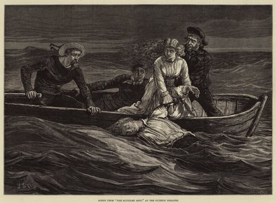 Scène uit Het Gezonken Schip, in het Olympic Theatre door Francis S. Walker