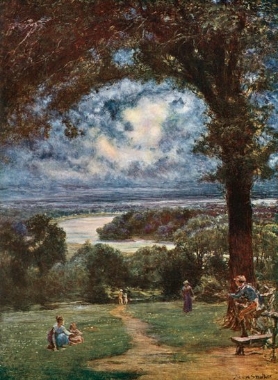 De Theems bij Richmond vanaf het terras door Francis S. Walker