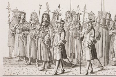 Kroningsprocessie van James II door Francis Sandford