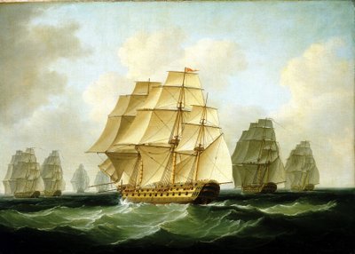 Episodes van de Napoleontische oorlogen (1803-1815): De achtervolgingen geleid door Richard Strachan, bij Kaap Ortegal (Spanje), 4 november door Francis Sartorius