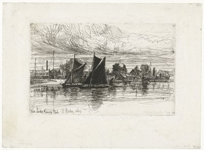 West London Roeiclub door Francis Seymour Haden (Sir) (signed by artist)
