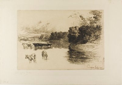 Een rivier in Lancashire door Francis Seymour Haden