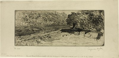 Een geschikte plek voor een zalm door Francis Seymour Haden
