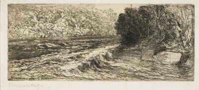 Een geschikte plek voor een zalm door Francis Seymour Haden
