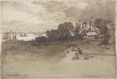 Een boerderij in Essex door Francis Seymour Haden