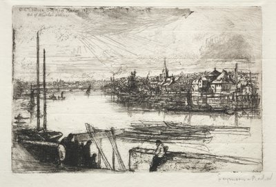 Battersea Reach, 1843 door Francis Seymour Haden