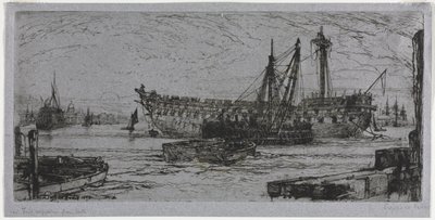 Het Breken van de Agamemnon door Francis Seymour Haden