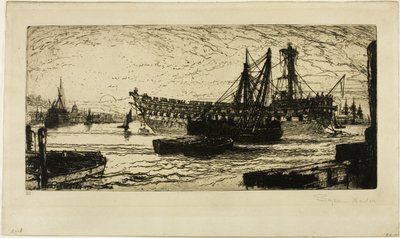 Het uiteenvallen van de Agamemnon, nr. 1 door Francis Seymour Haden