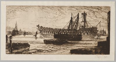 Het Uit elkaar Halen van de "Agamemnon," No. 1 door Francis Seymour Haden