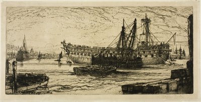 Het Slopen van de Agamemnon, No. I door Francis Seymour Haden