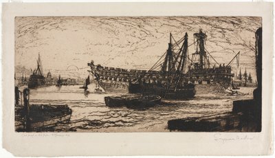 Het uiteenvallen van de Agamemnon door Francis Seymour Haden