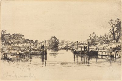 Eagham Lock door Francis Seymour Haden