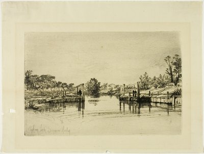 Egham Sluis door Francis Seymour Haden