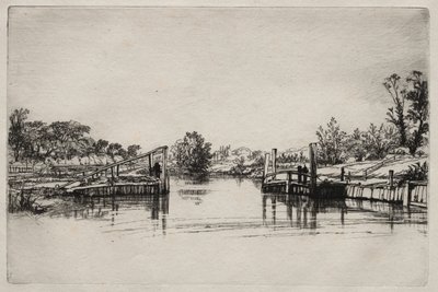 Egham Lock door Francis Seymour Haden