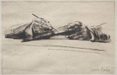 Handen Droogpunt door Francis Seymour Haden