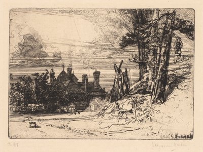 Huis van Horsley in Willesley door Francis Seymour Haden