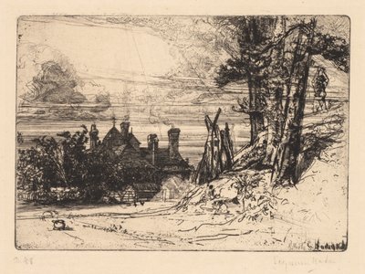 Huis van Horsley in Willesley door Francis Seymour Haden