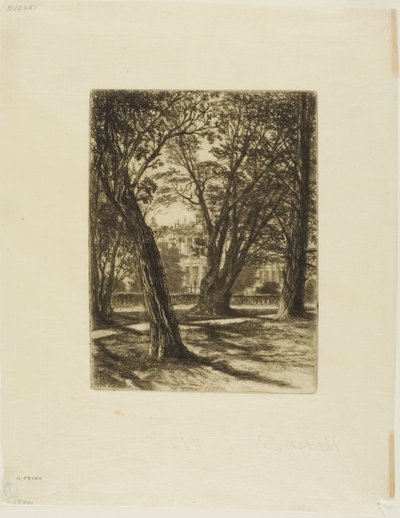 Kensington Gardens, Nr. I (kleine plaat) door Francis Seymour Haden