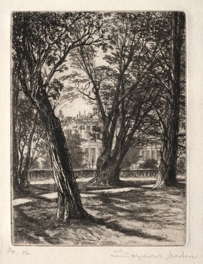 Kensington Gardens De Kleine Plaat, 1859 door Francis Seymour Haden
