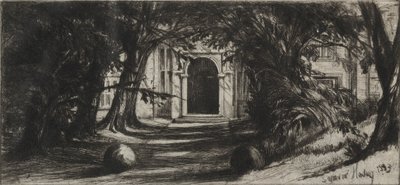 Mytton Hall door Francis Seymour Haden