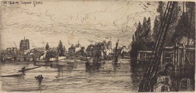 Oud Chelsea (Oude Chelsea Kerk) door Francis Seymour Haden