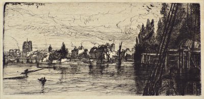 Oude Chelsea Kerk door Francis Seymour Haden