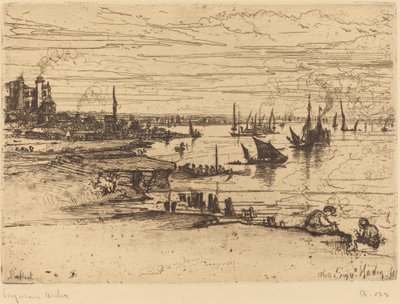 Tegenover de Herberg, Purfleet door Francis Seymour Haden