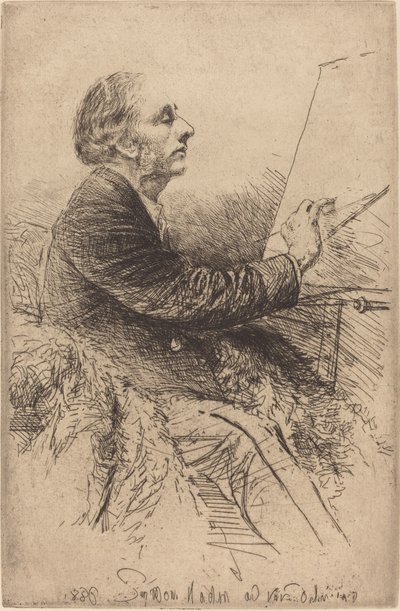 Zelfportret aan de Ezelschilder door Francis Seymour Haden