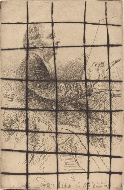 Zelfportret aan de Ezelsbrug door Francis Seymour Haden