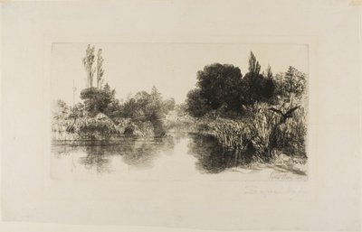 Shere Mill Pond, No. II (grote plaat) door Francis Seymour Haden