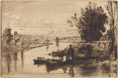 Vissers op de Theems door Francis Seymour Haden