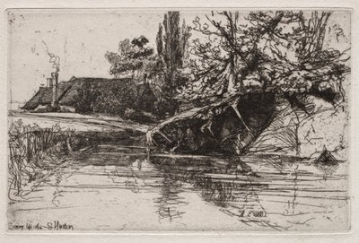 Het slotgracht huis door Francis Seymour Haden