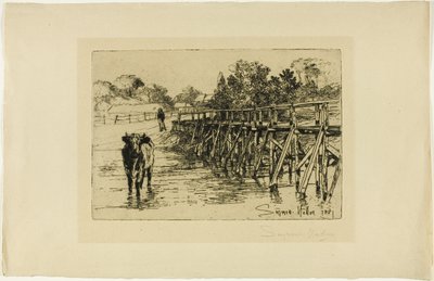 De dorpsvoorde door Francis Seymour Haden