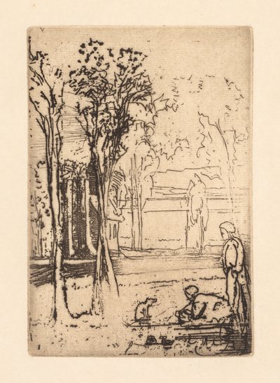 Drie-Bomen Boerderij door Francis Seymour Haden