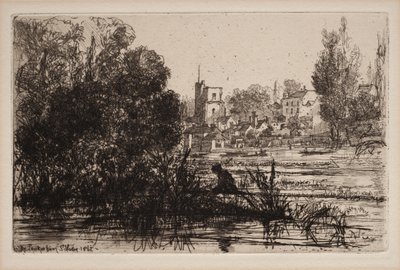 Twickenham Kerk door Francis Seymour Haden