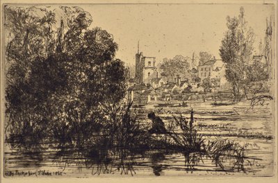 Twickenham Kerk door Francis Seymour Haden