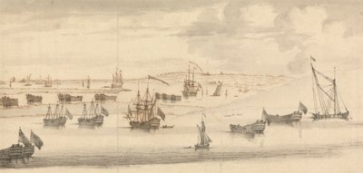 Hulks in de Medway door Francis Swaine