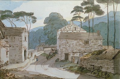 Ambleside aan het Hoofd van Lake Windermere door Francis Towne