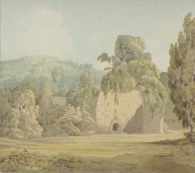 Een Met Klimop Bedekte Ruïne, late 1780s-vroege 1790s door Francis Towne