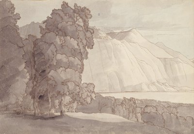 Landschap (Meer van Genève) door Francis Towne