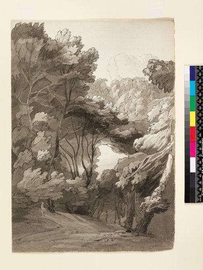 Een Bebost Landschap door Francis Towne