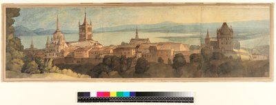 Nr.1483 Uitzicht op Lausanne, 1781 door Francis Towne