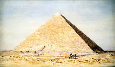 Grote Piramide van Cheops in Gizeh, Egypte, 4e dynastie, Oude Koninkrijk, 26e eeuw v.Chr. door Francis Vyvyan Jago Arundale
