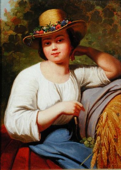 Portret van een plattelandsmeisje door Francis Wheatley